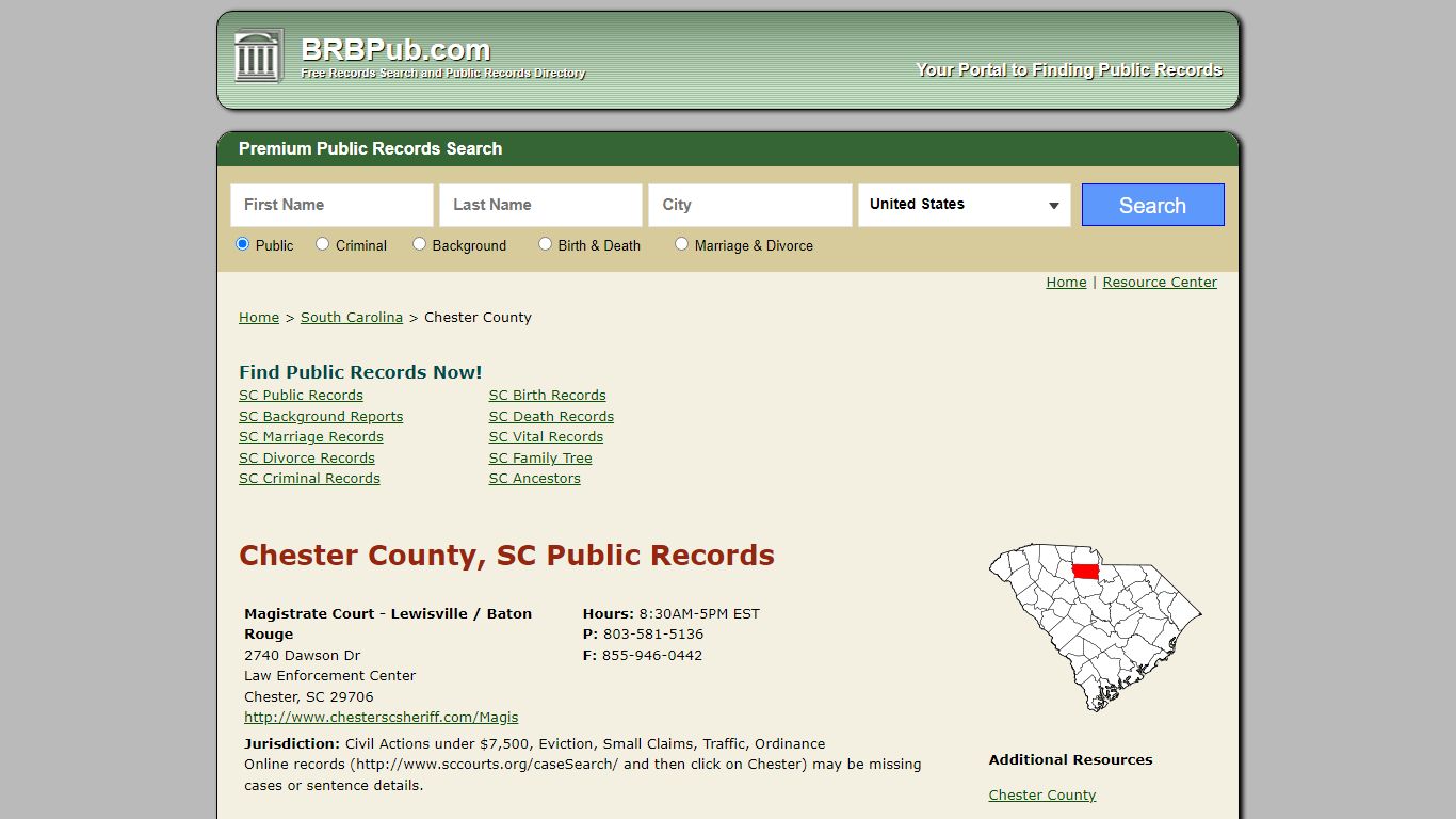 Chester County Public Records | Search South Carolina ...